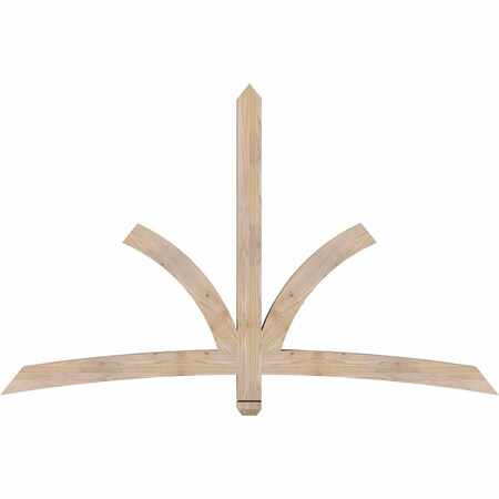 Ekena Millwork Davenport Smooth Timber Gable Bracket, Douglas Fir, 72"W x 45"H x 3 1/2"D x 3 1/2"F, 15/12 Pitch GBW072X45X0404DAV00SDF